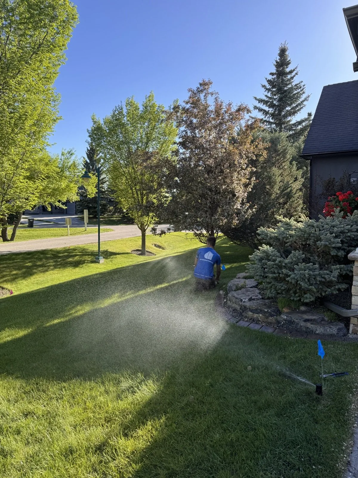 Front lawn zones running with matched heads